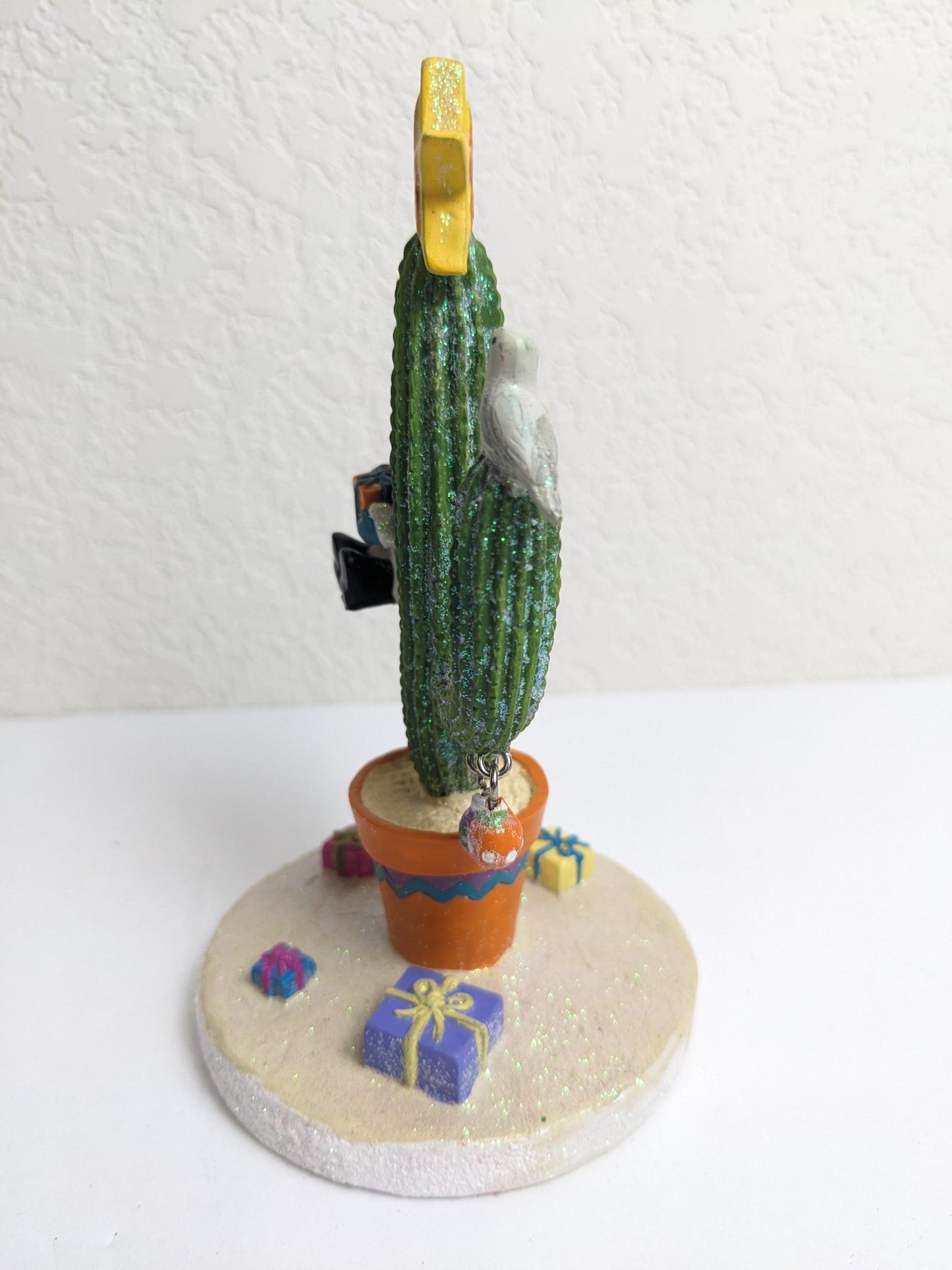 Santa on Cactus Christmas Figurine