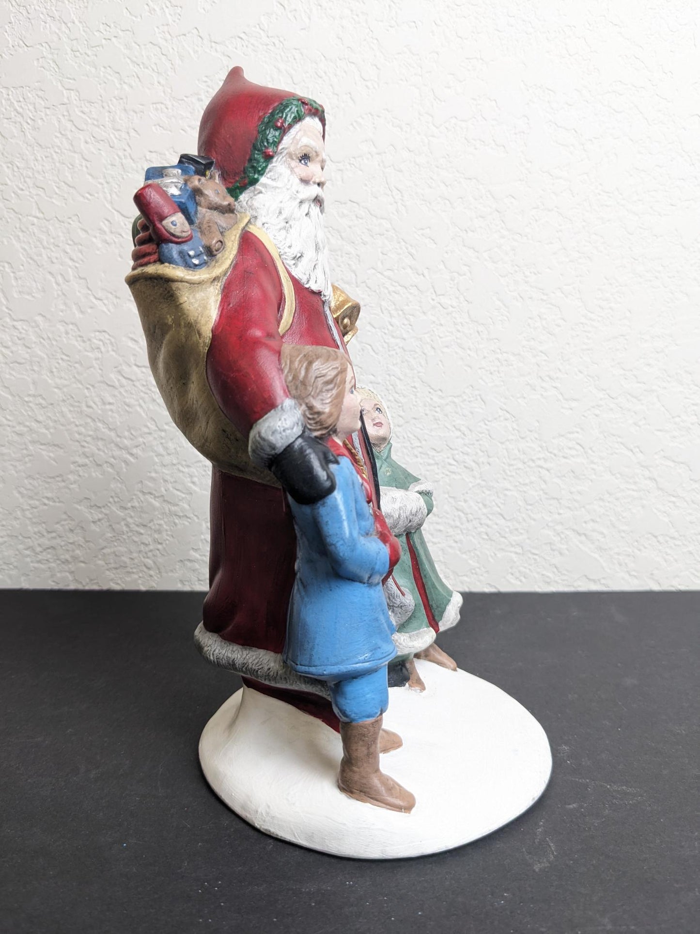 Old World Santa Claus with Children Christmas Ceramic Figurine