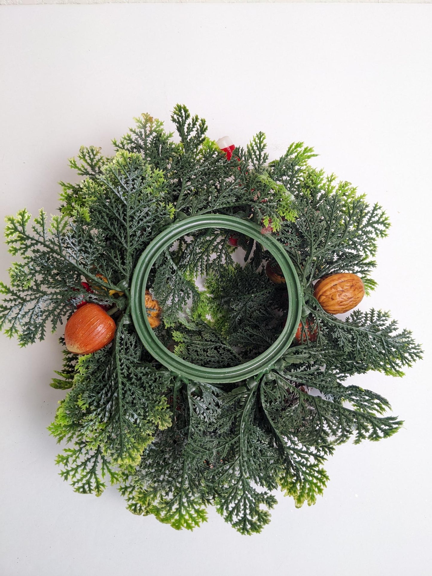 Vintage 1960's Christmas Candle Wreath Ring