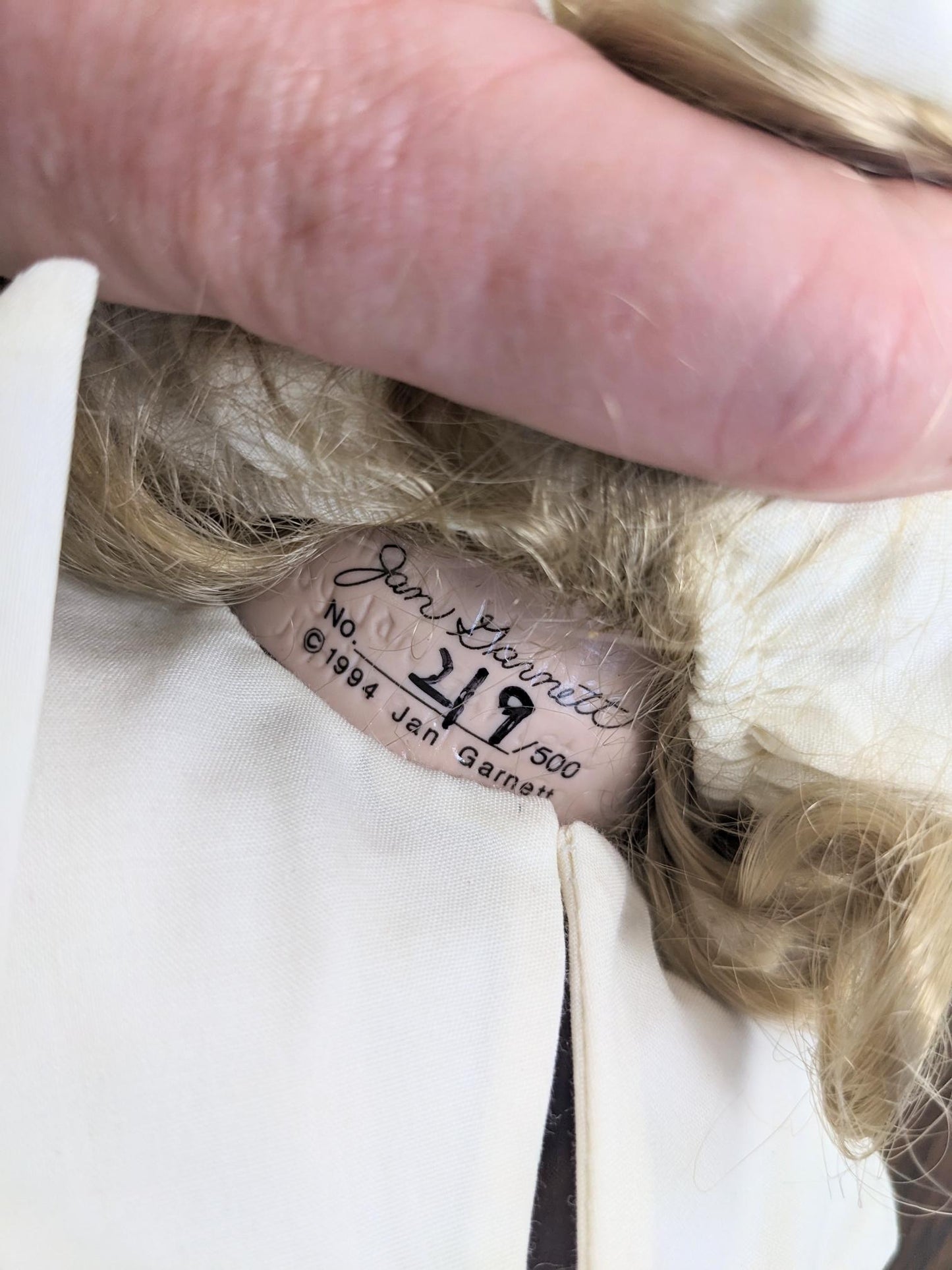 Thanksgiving Pilgrim Girl Jan Garnett Vintage 1994 Porcelain Doll