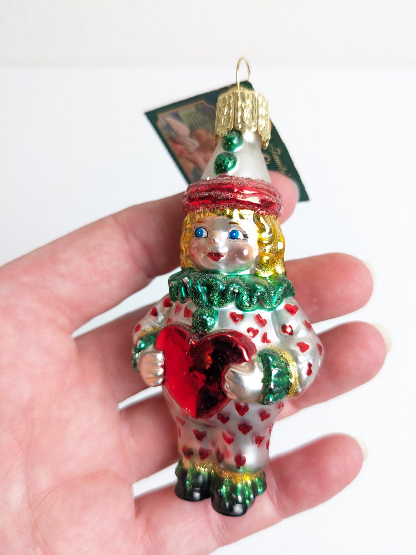 Valentine Clown Retired Old World Christmas Ornament