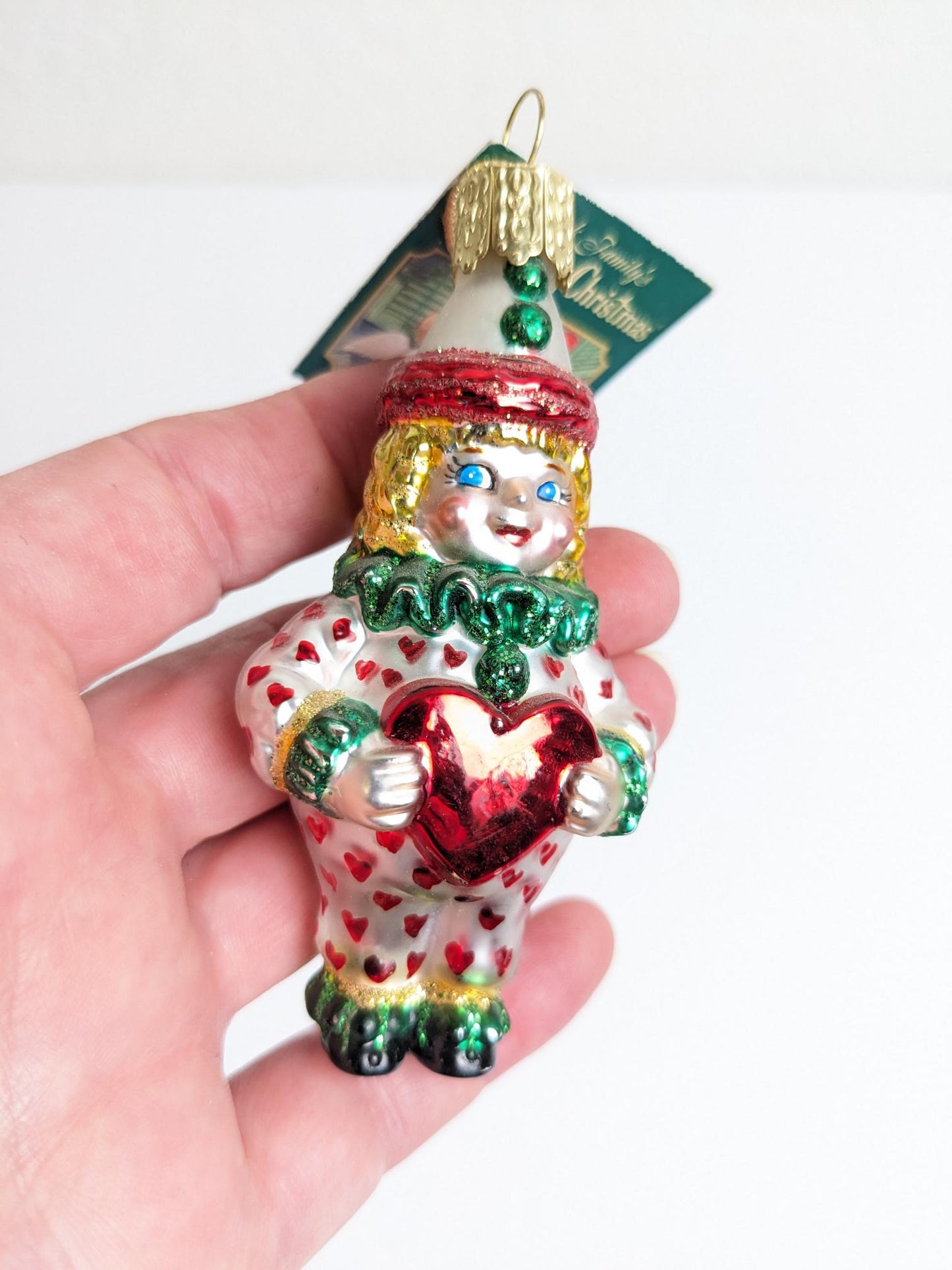 Valentine Clown Retired Old World Christmas Ornament