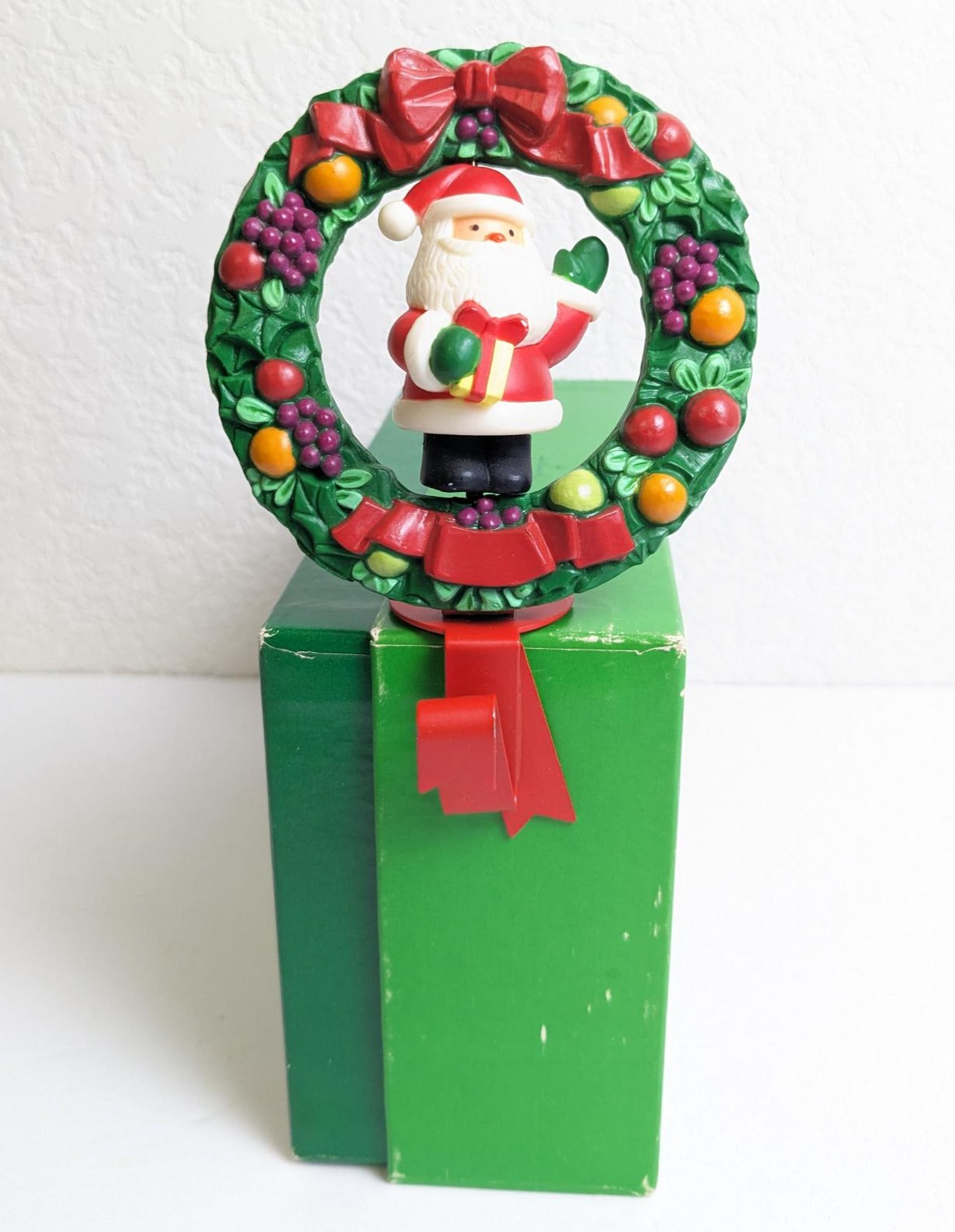 Vintage Hallmark Santa Claus Christmas Stocking Hanger