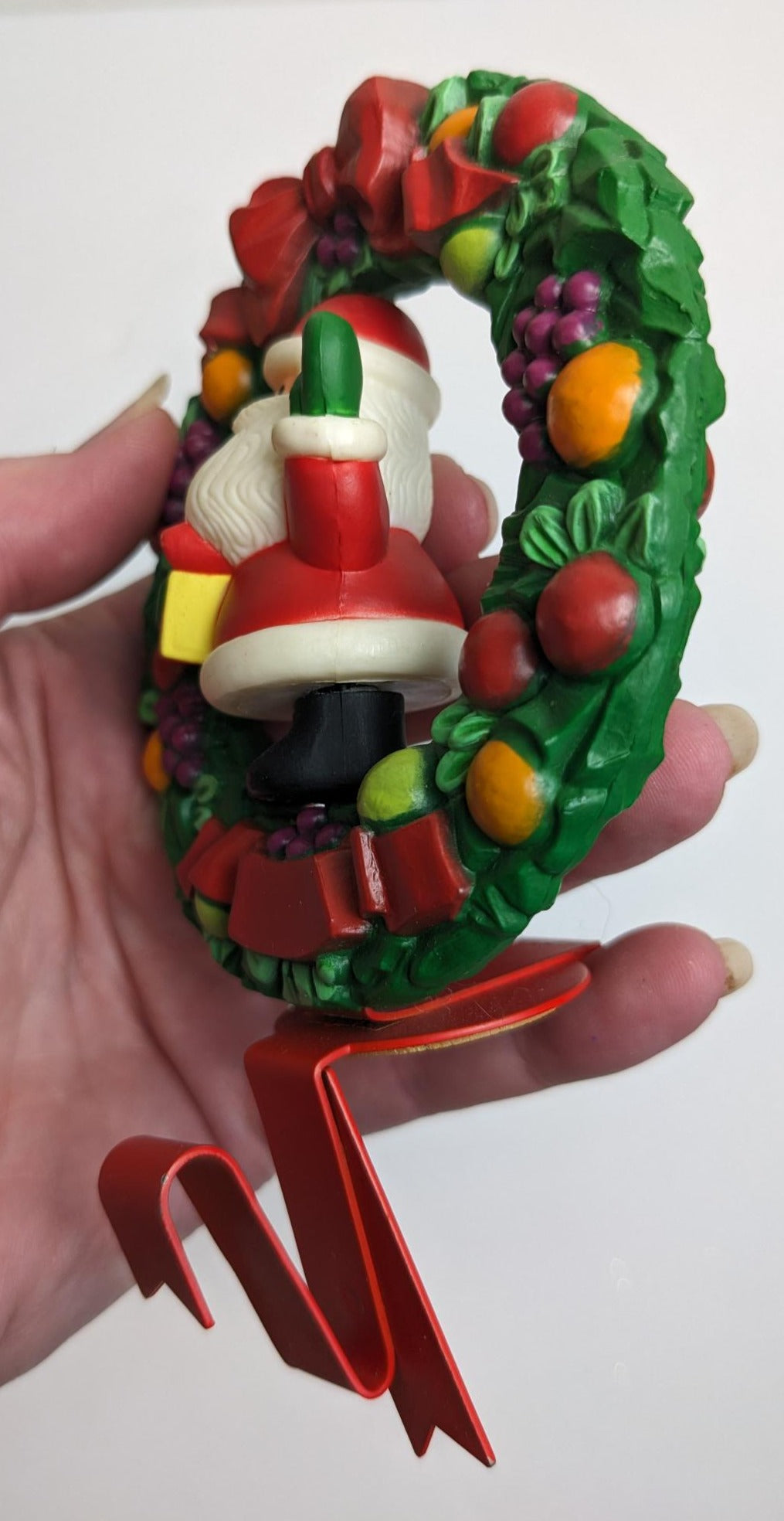 Vintage Hallmark Santa Claus Christmas Stocking Hanger