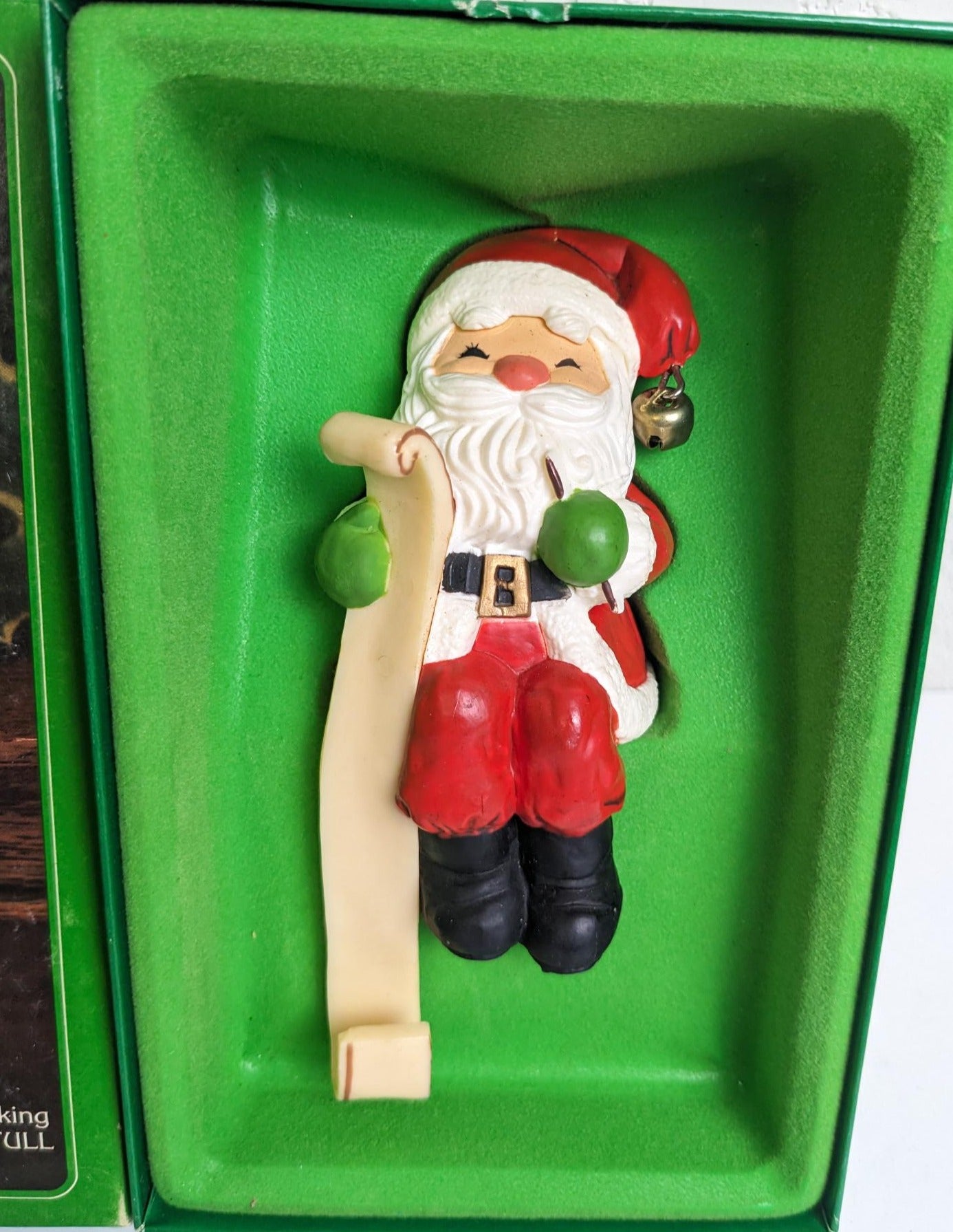Vintage Hallmark Santa Claus Christmas Stocking Hanger