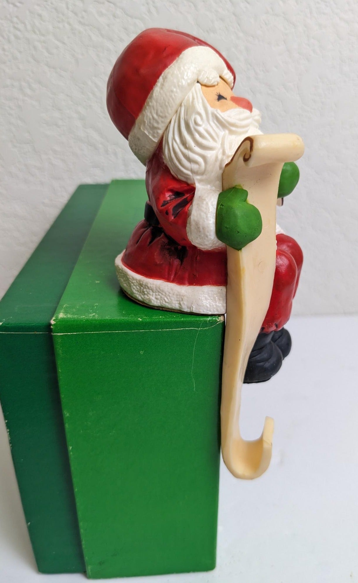 Vintage Hallmark Santa Claus Christmas Stocking Hanger