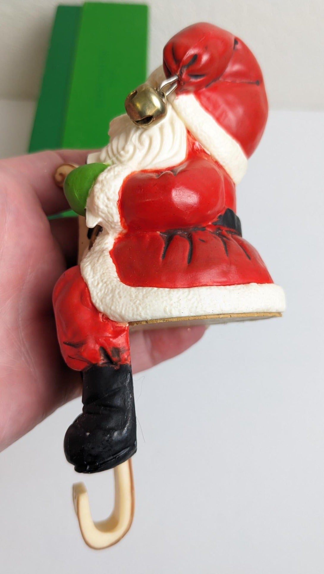 Vintage Hallmark Santa Claus Christmas Stocking Hanger