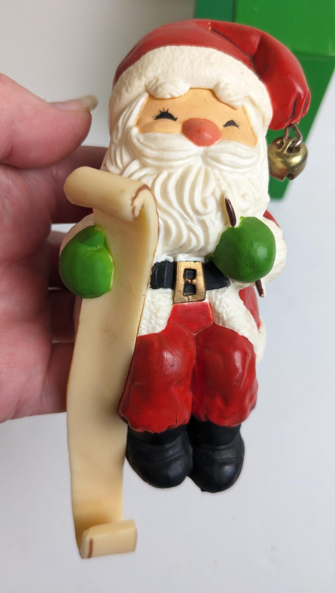 Vintage Hallmark Santa Claus Christmas Stocking Hanger