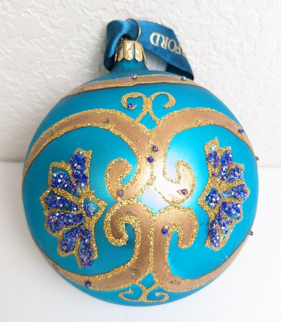 Turquoise Waterford Large Christmas Ornament