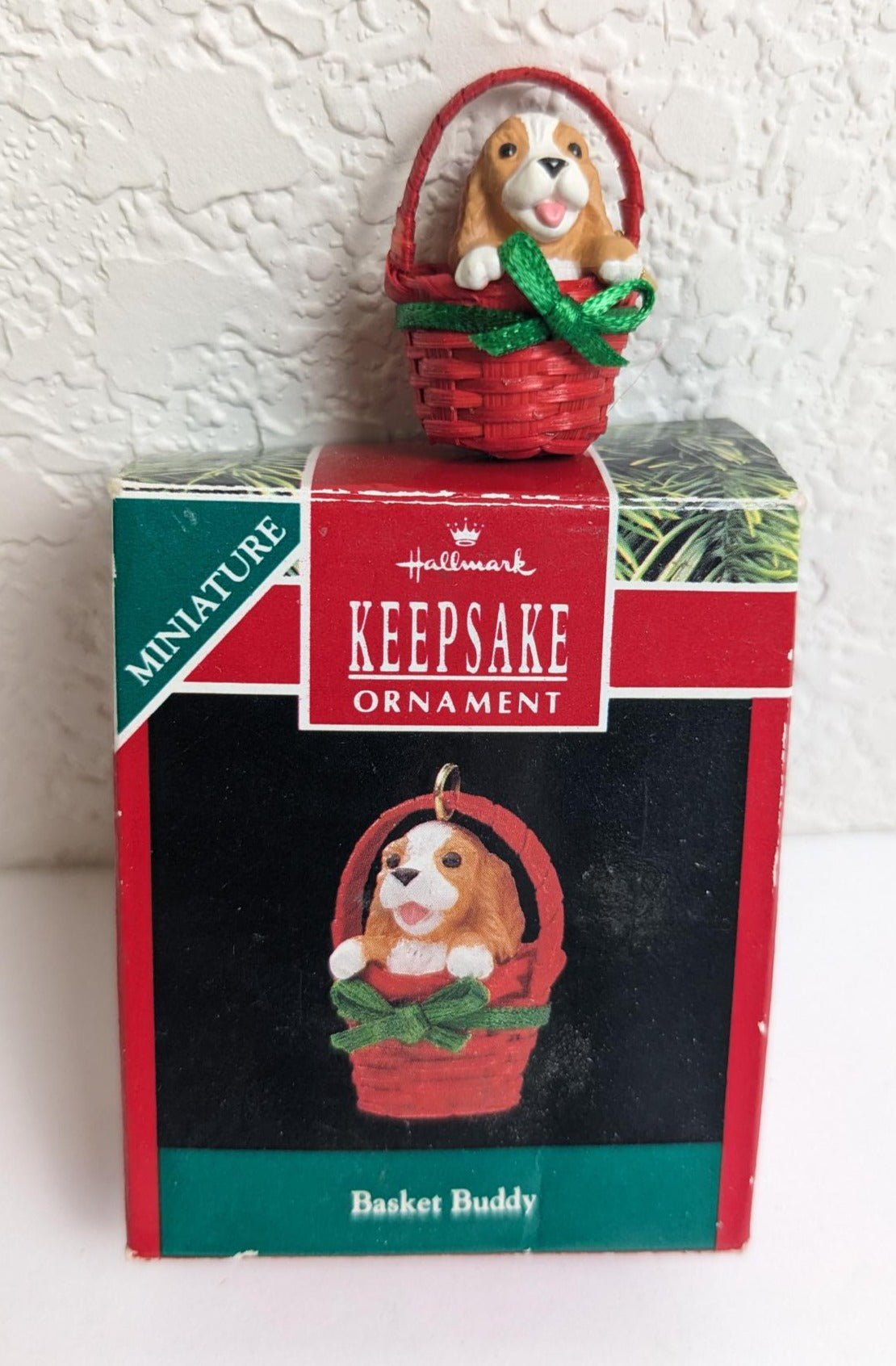 Basket Buddy Hallmark Miniature 1990 Christmas Ornament