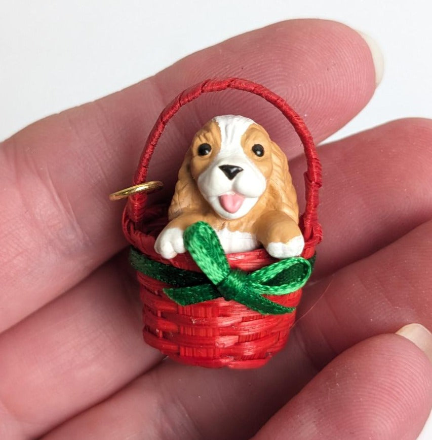 Basket Buddy Hallmark Miniature 1990 Christmas Ornament