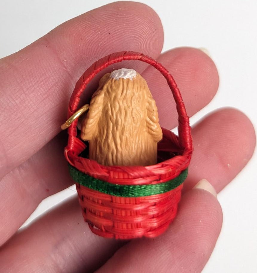 Basket Buddy Hallmark Miniature 1990 Christmas Ornament
