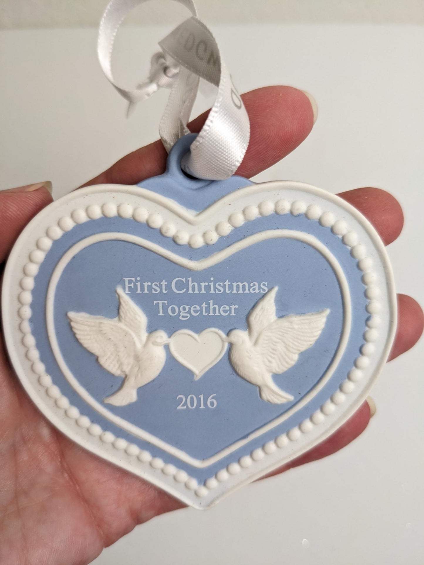 Wedgwood Heart 2016 First Christmas Together Ornament