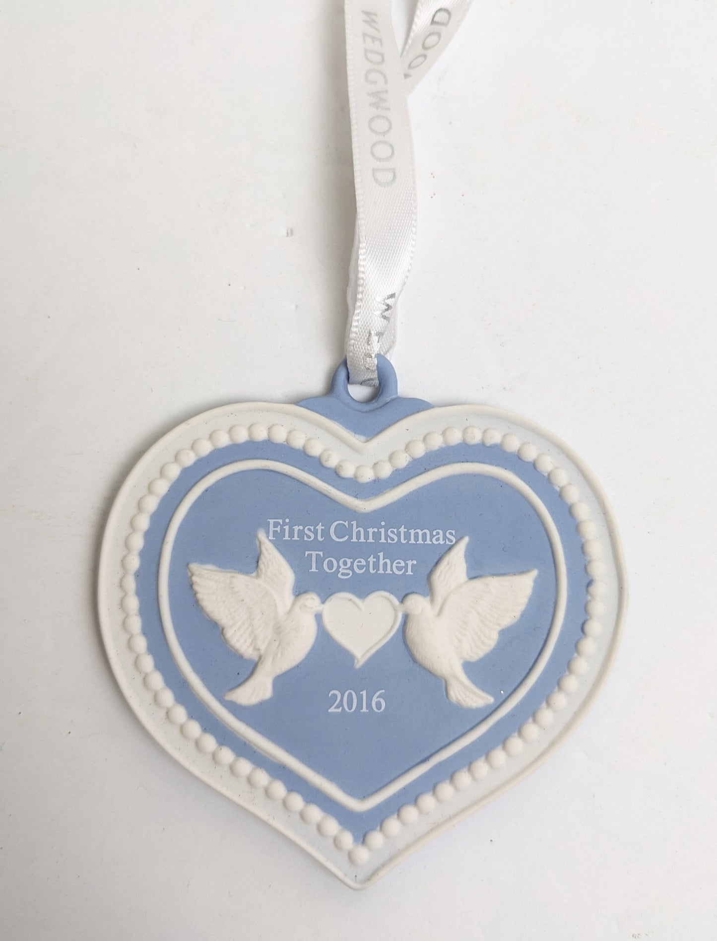 Wedgwood Heart 2016 First Christmas Together Ornament