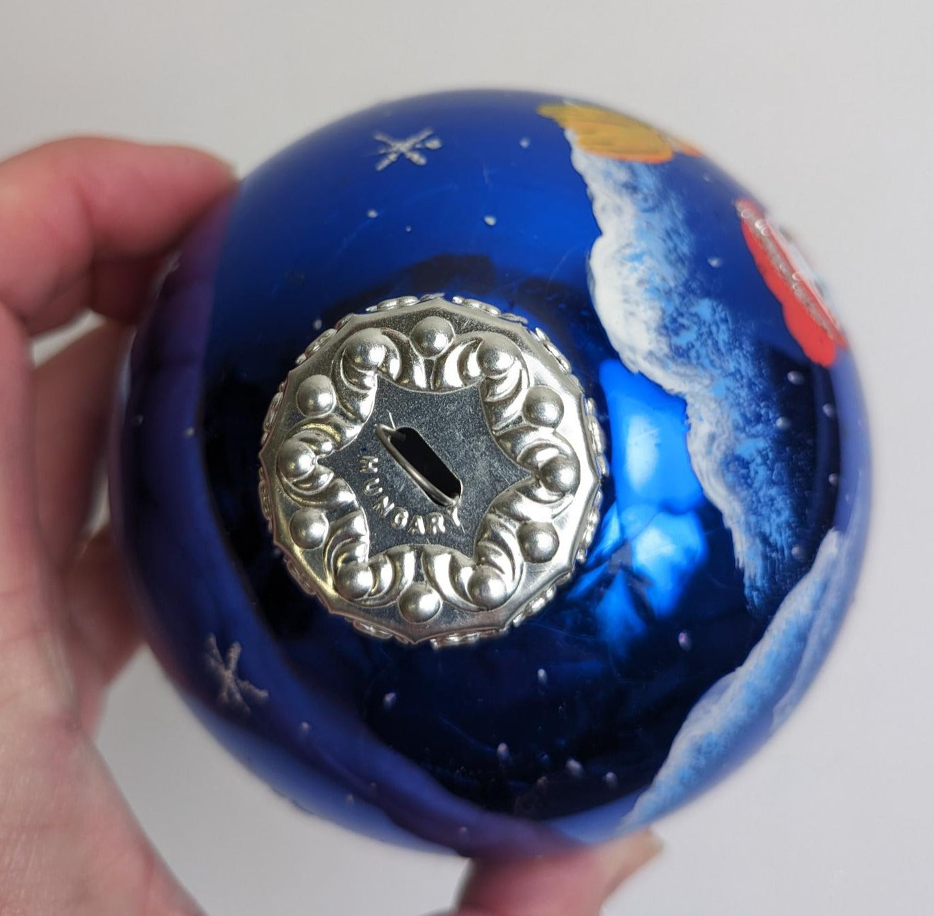 Large Hand Painted Snowman Christmas Ornament