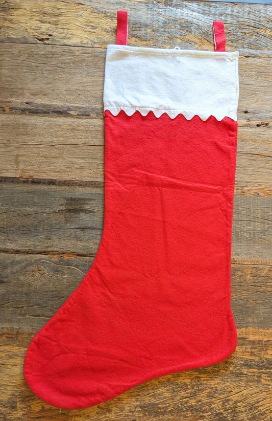 Vintage Giant Felt Christmas Stocking