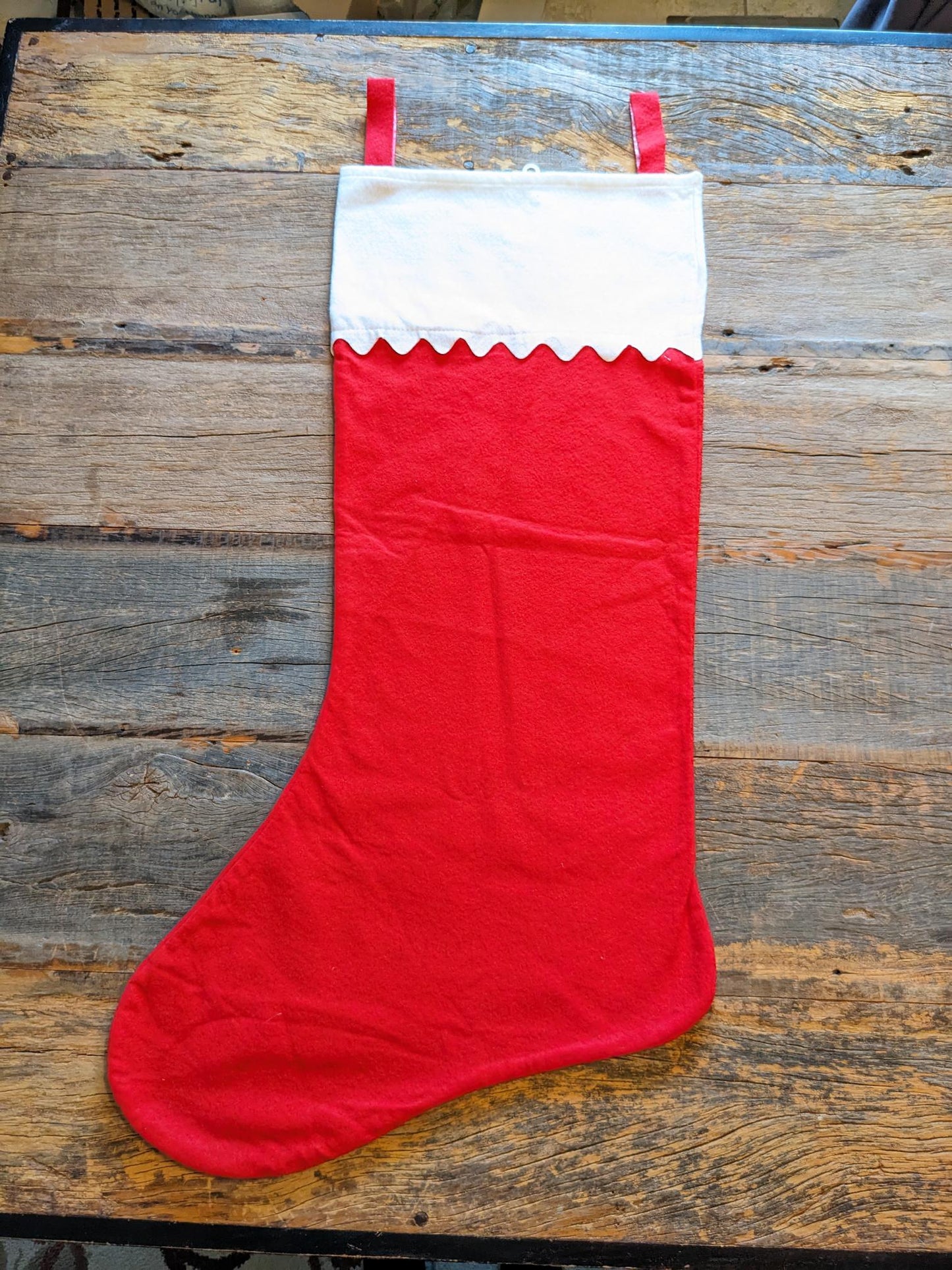 Vintage Giant Felt Christmas Stocking