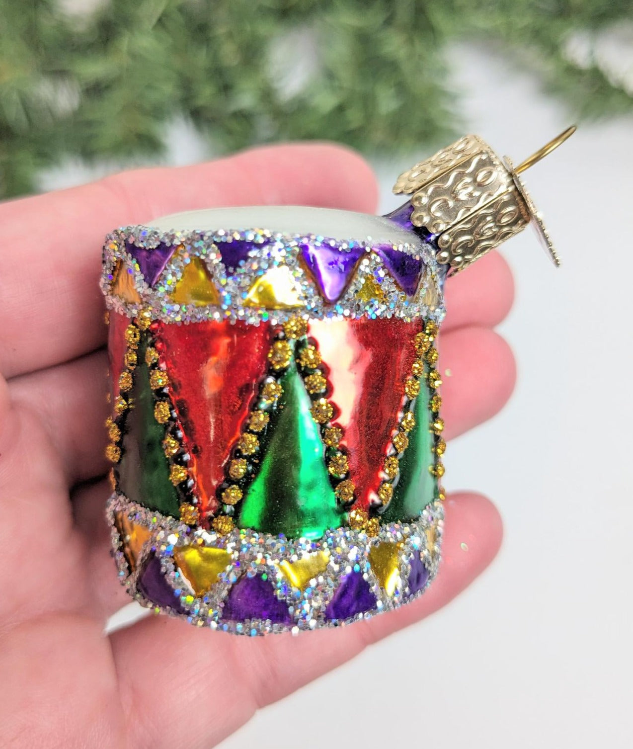 Fancy Drum Retired Old World Christmas Ornament