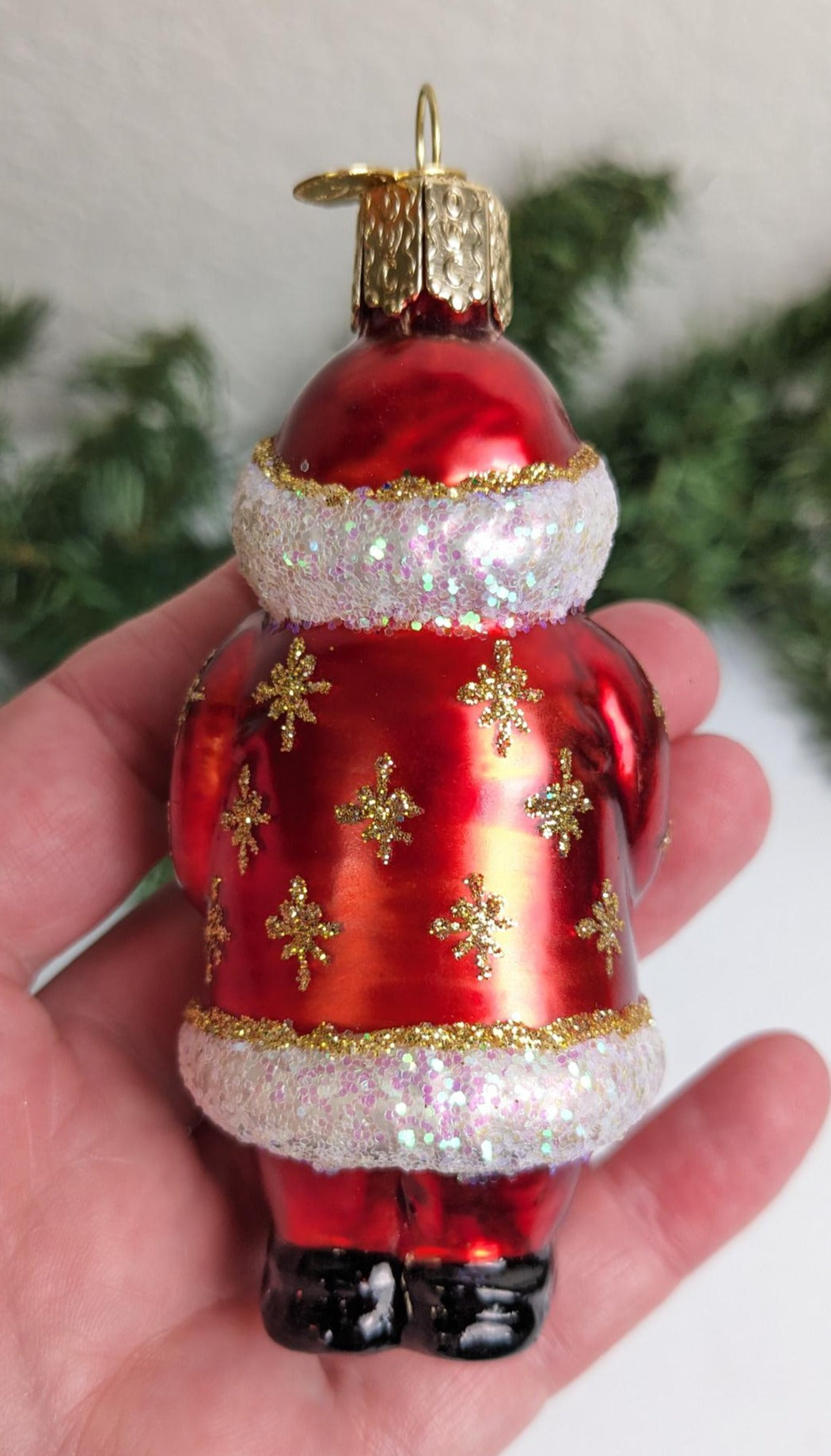 Santa with Tree Old World Christmas Ornament, Brides Collection