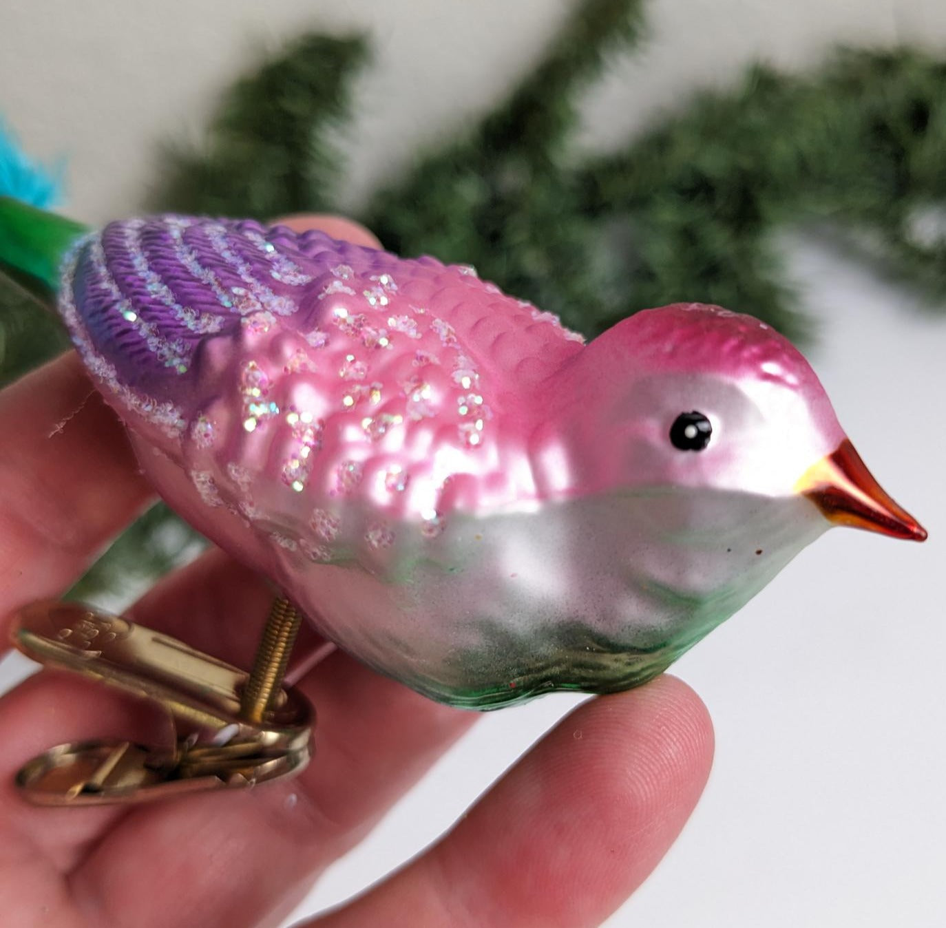 Bird Clip Old World Christmas Ornament, Brides Collection
