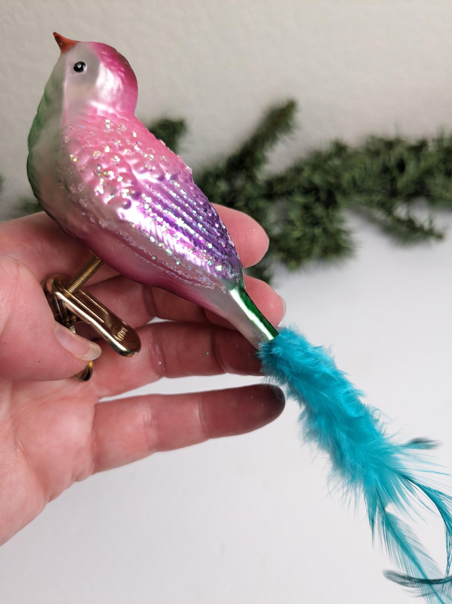 Bird Clip Old World Christmas Ornament, Brides Collection