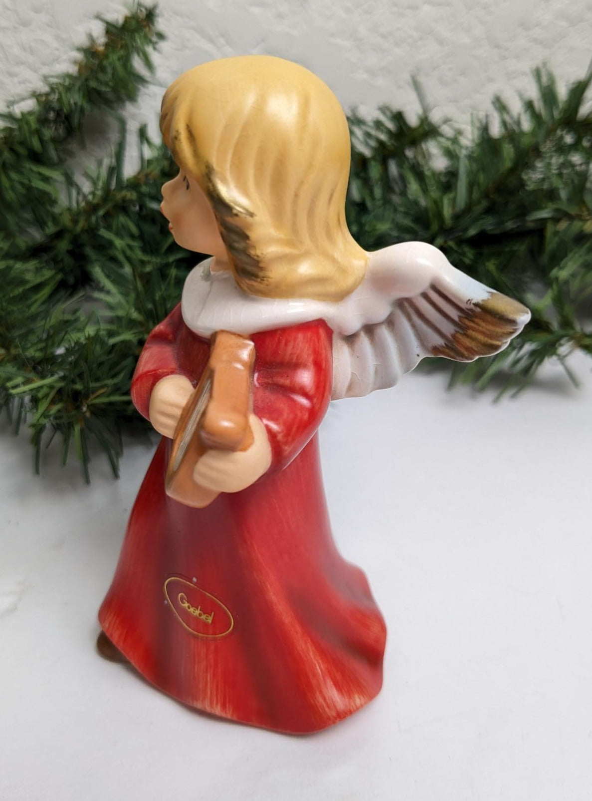 Vintage Goebel Christmas Angel with Lyre Figurine, Made in West Germany