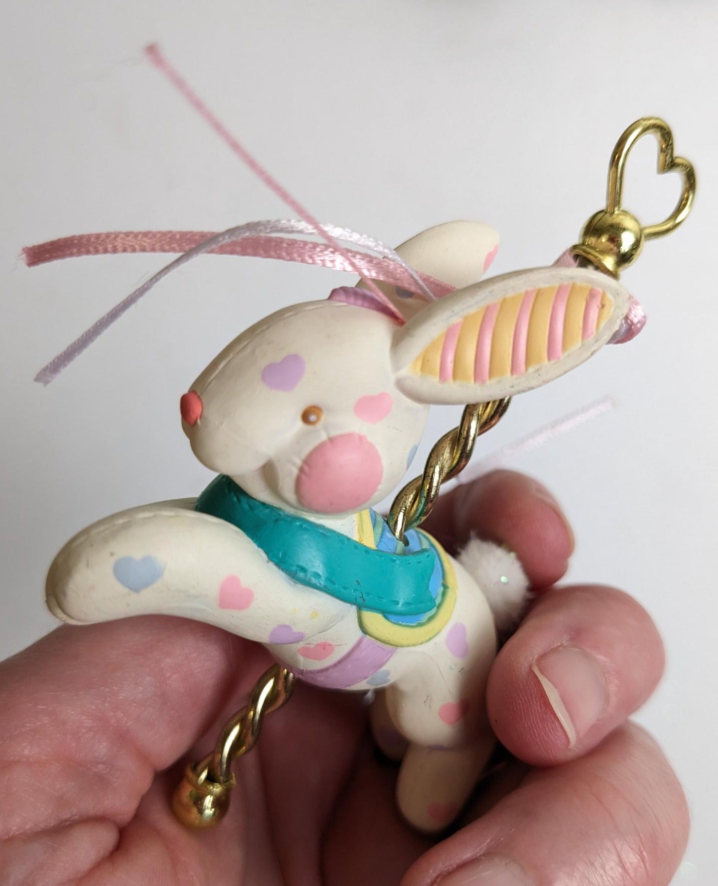 Baby's Second Christmas 1997 Carousel Bunny Christmas Ornament