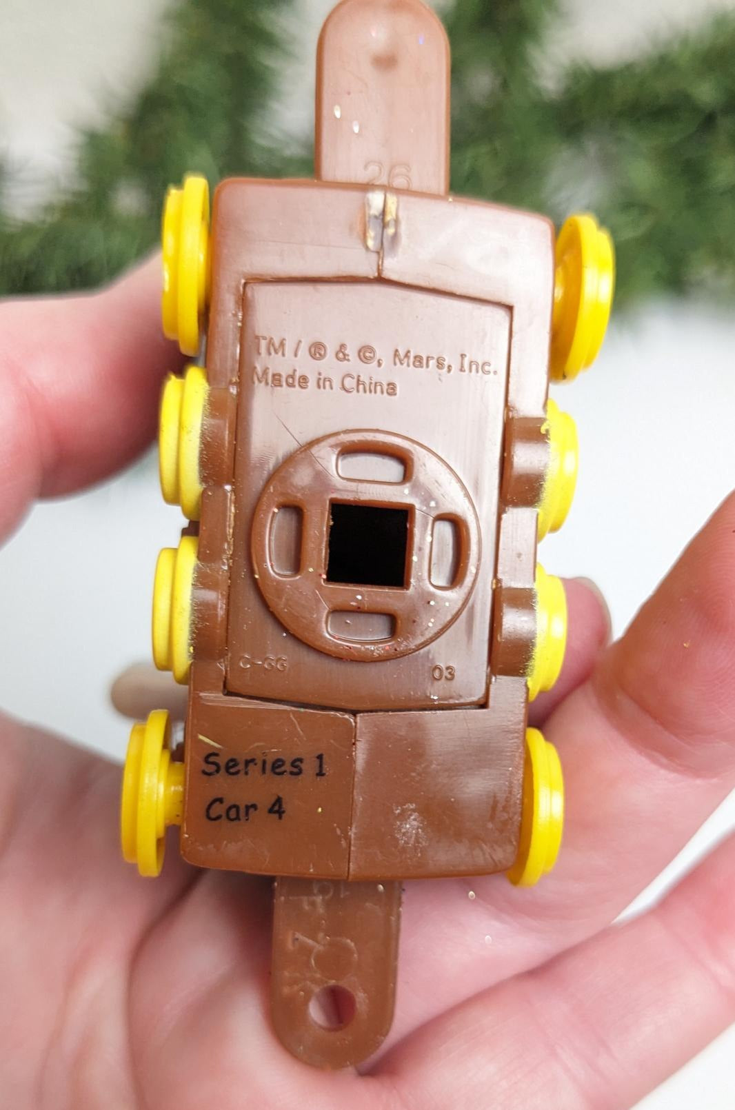 M&M Train Christmas Candy Tube Topper Toys