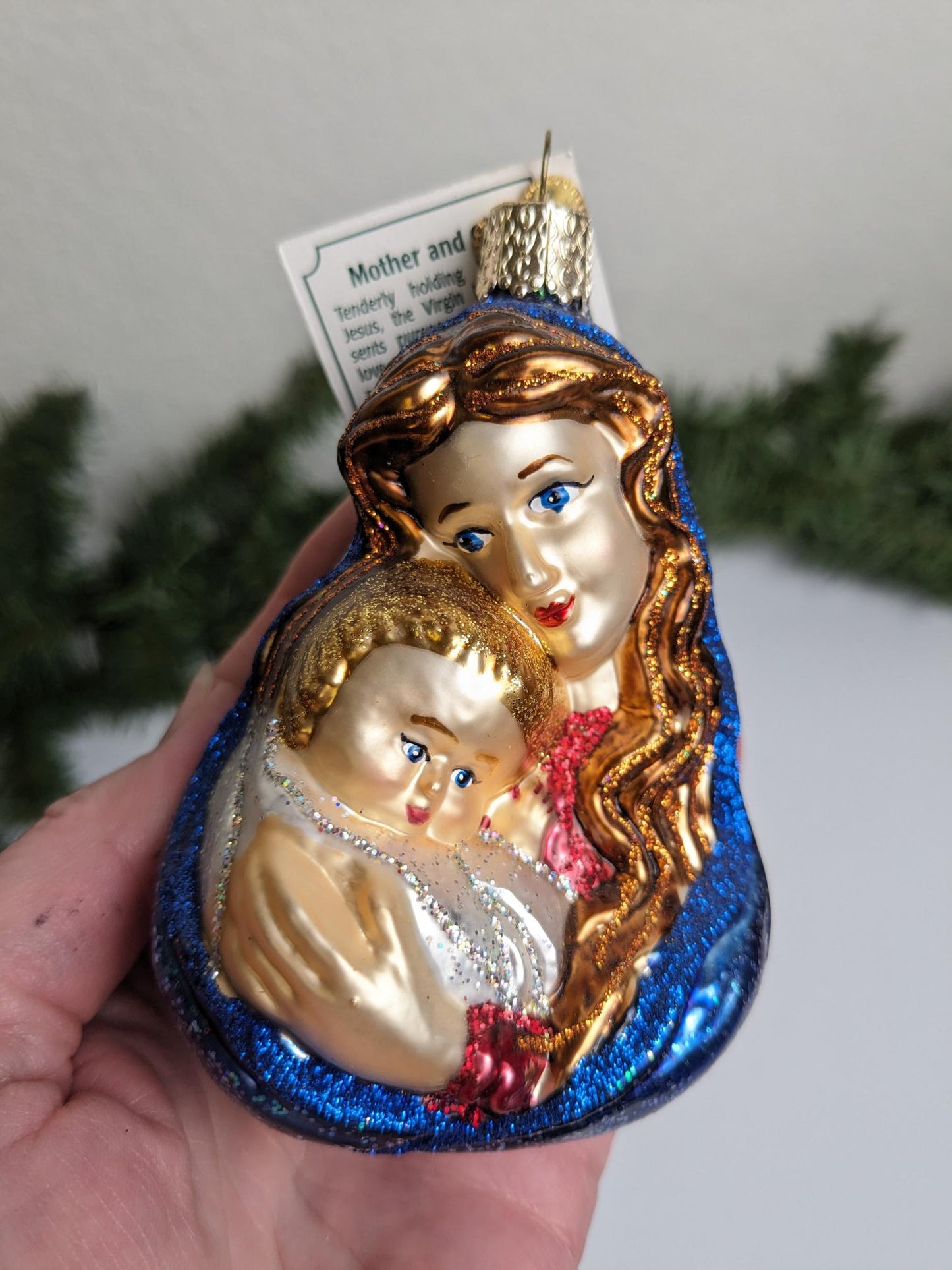 Mother and Child Retired Old World Christmas Ornament