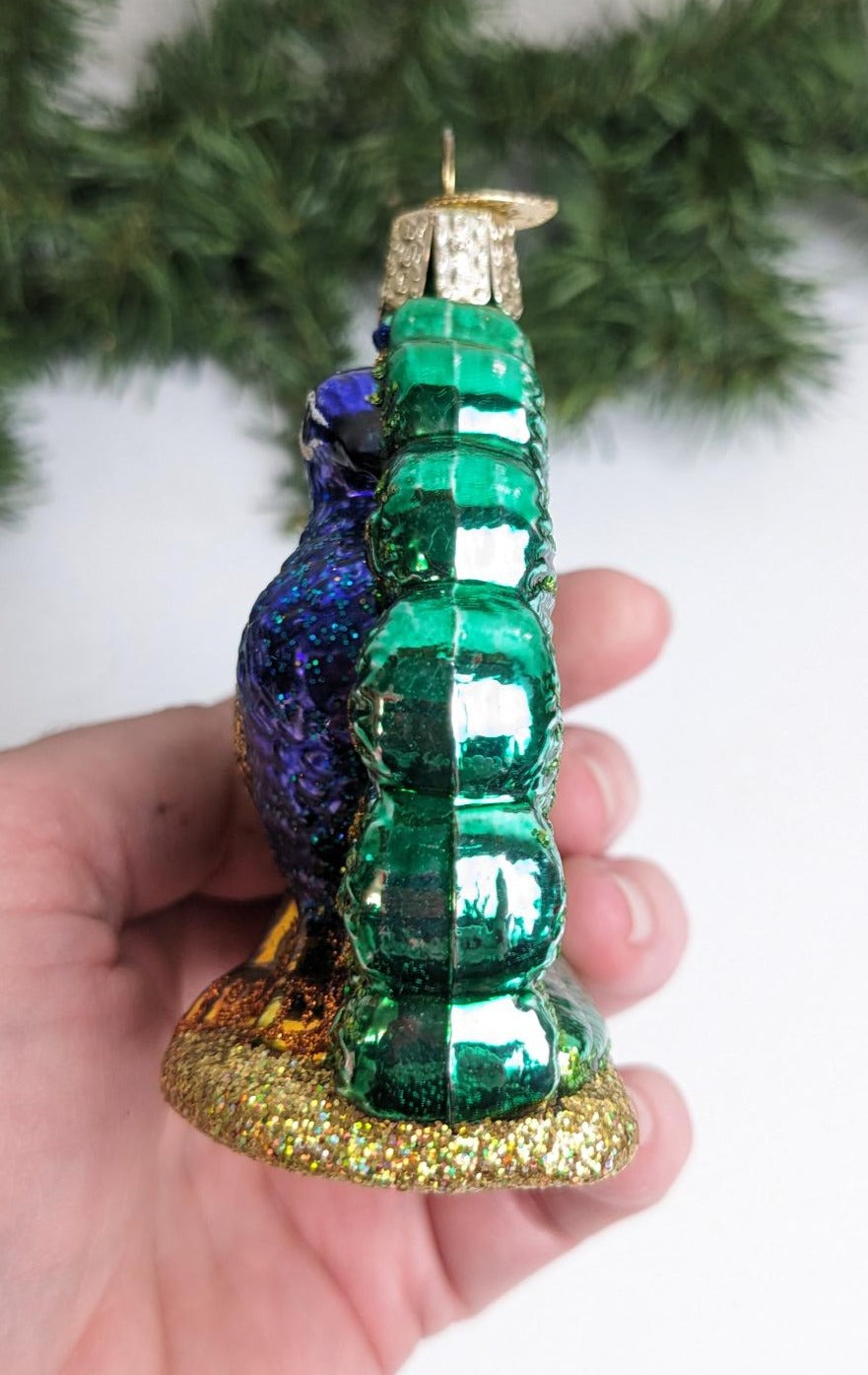 Proud Peacock Old World Christmas Ornament