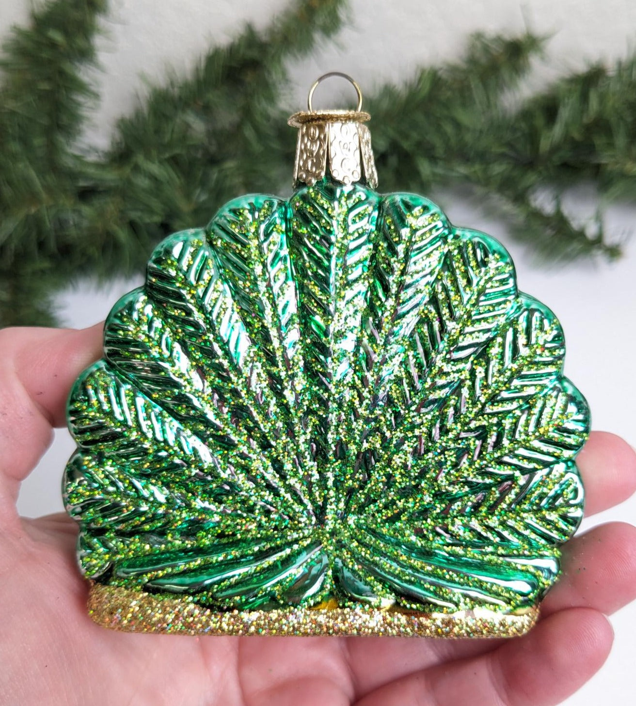 Proud Peacock Old World Christmas Ornament