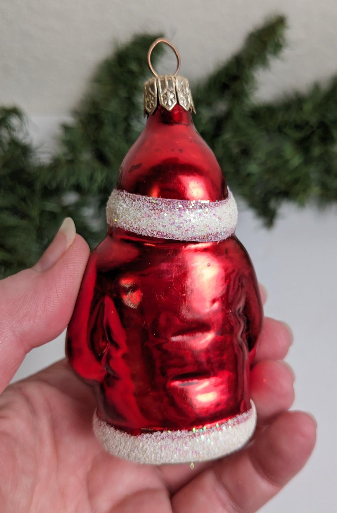 Santa Claus with Tree Tannenbaum Christmas Ornament