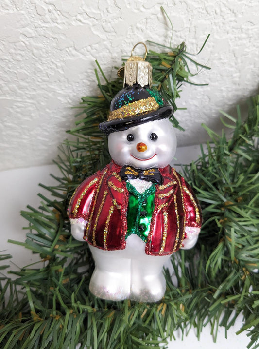Snowman Retired Old World Christmas Ornament
