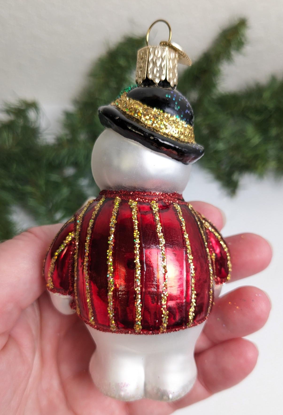 Snowman Retired Old World Christmas Ornament
