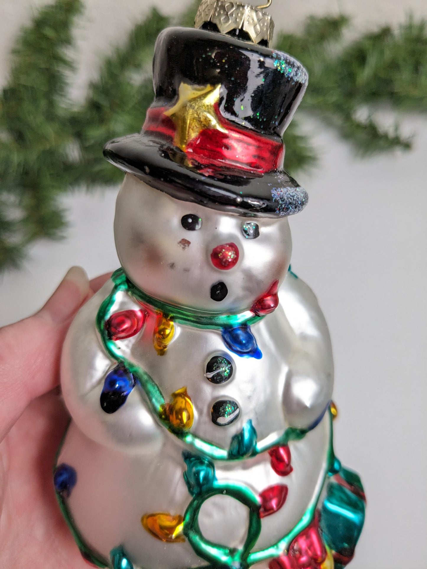 Snowman Vintage 1998 BK Christmas Ornament