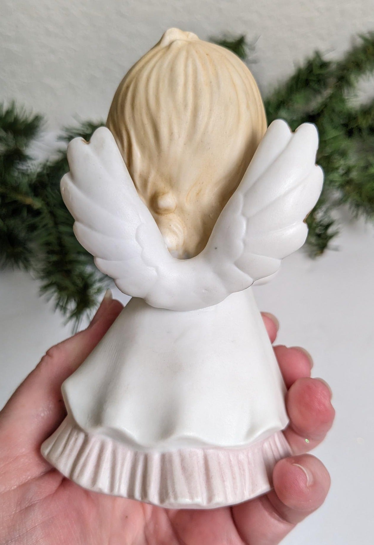 Vintage Homco Angel with Tambourine Christmas Figurine