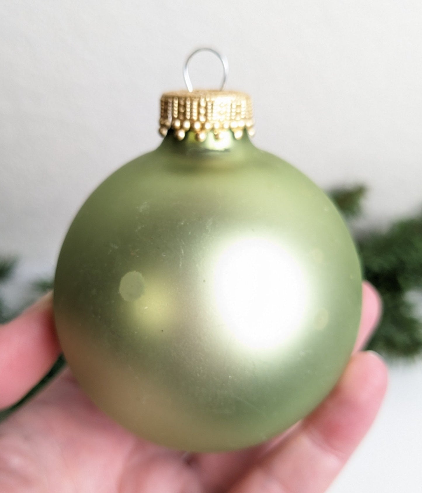 Krebs Green Vintage Christmas Ornaments
