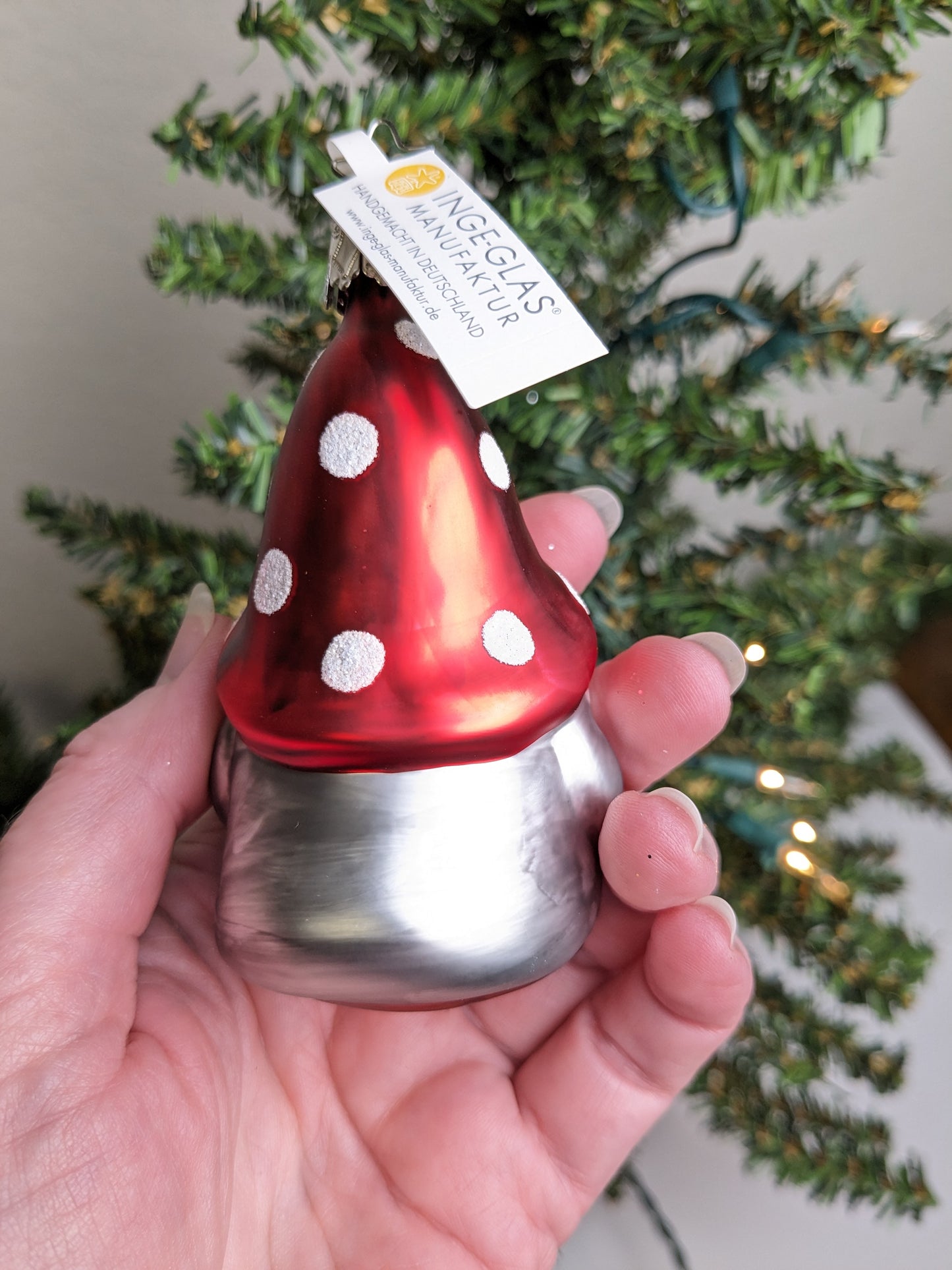 Kalle Gnome Inge Glas Christmas Ornament NEW