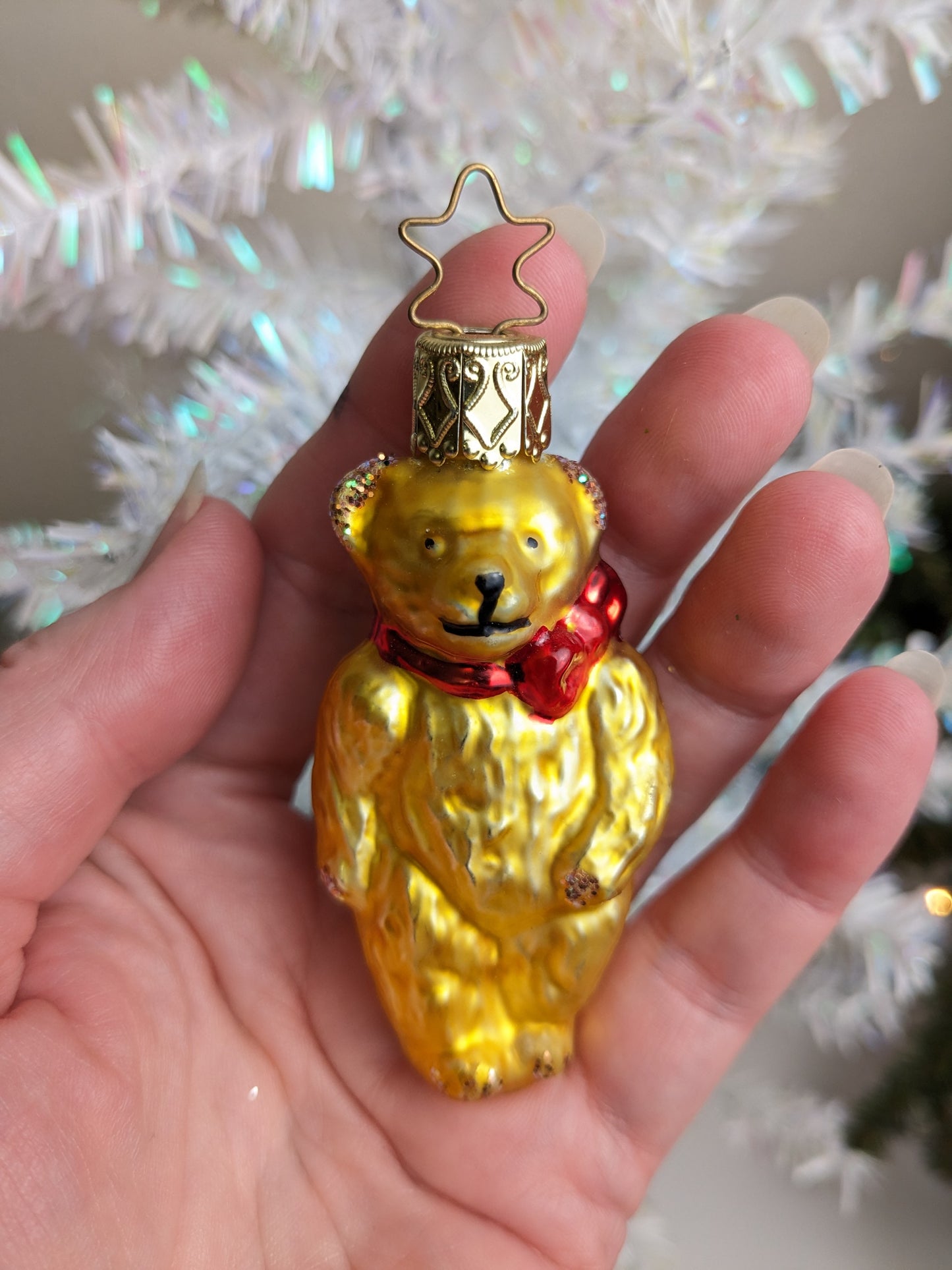 Teddy Bear German Inge Glas - Retired Old World Christmas Ornament