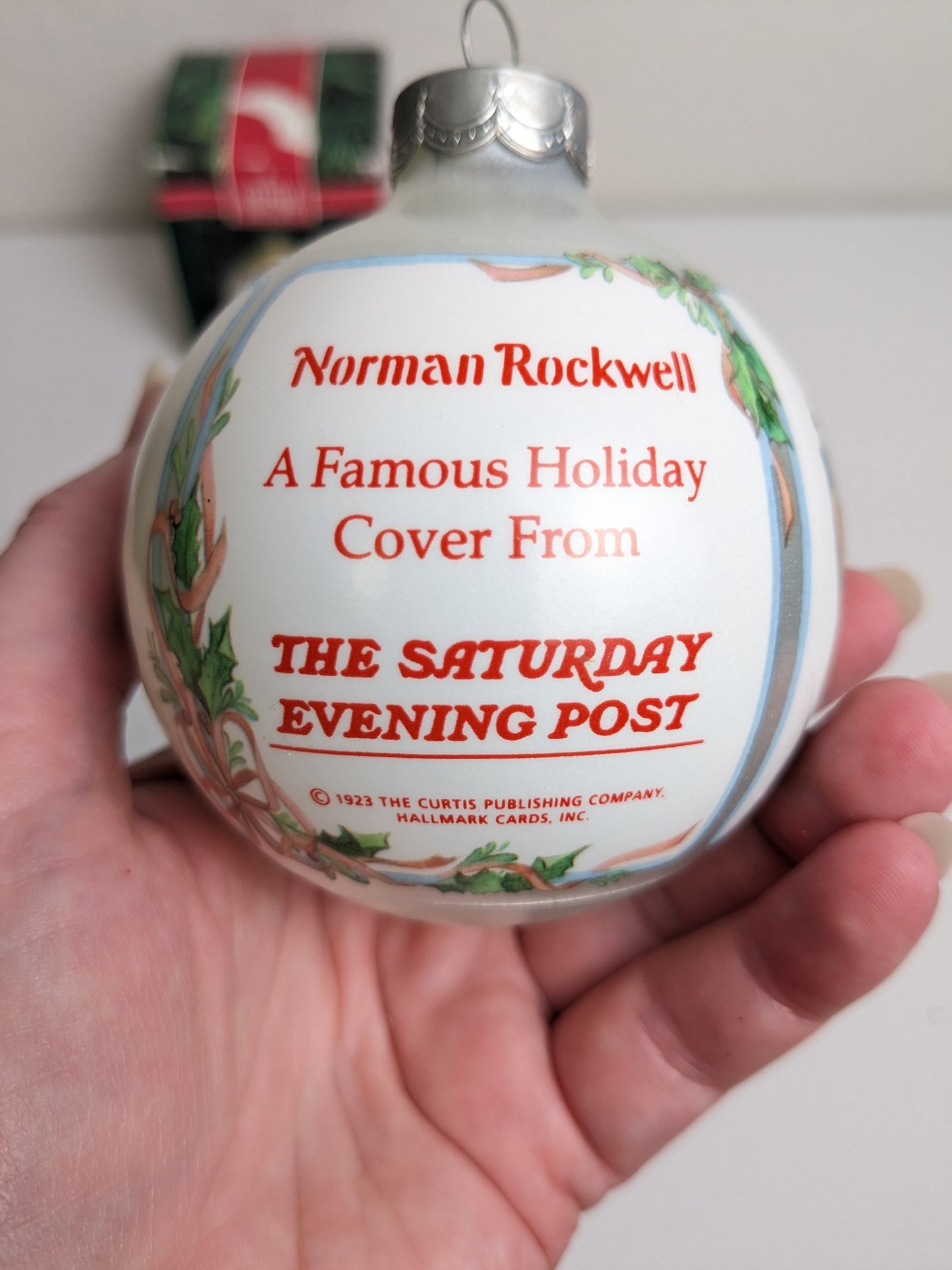 Hallmark Keepsake Ornament 1992 Norman Rockwell Art Christmas 1923 VINTAGE