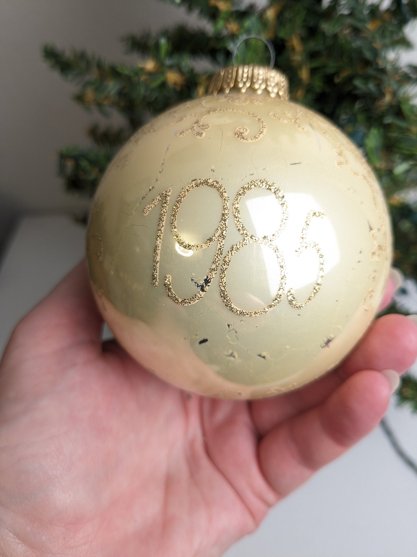 Vintage 1985 Krebs Cherub Angels Masters on Silk Christmas Ornament