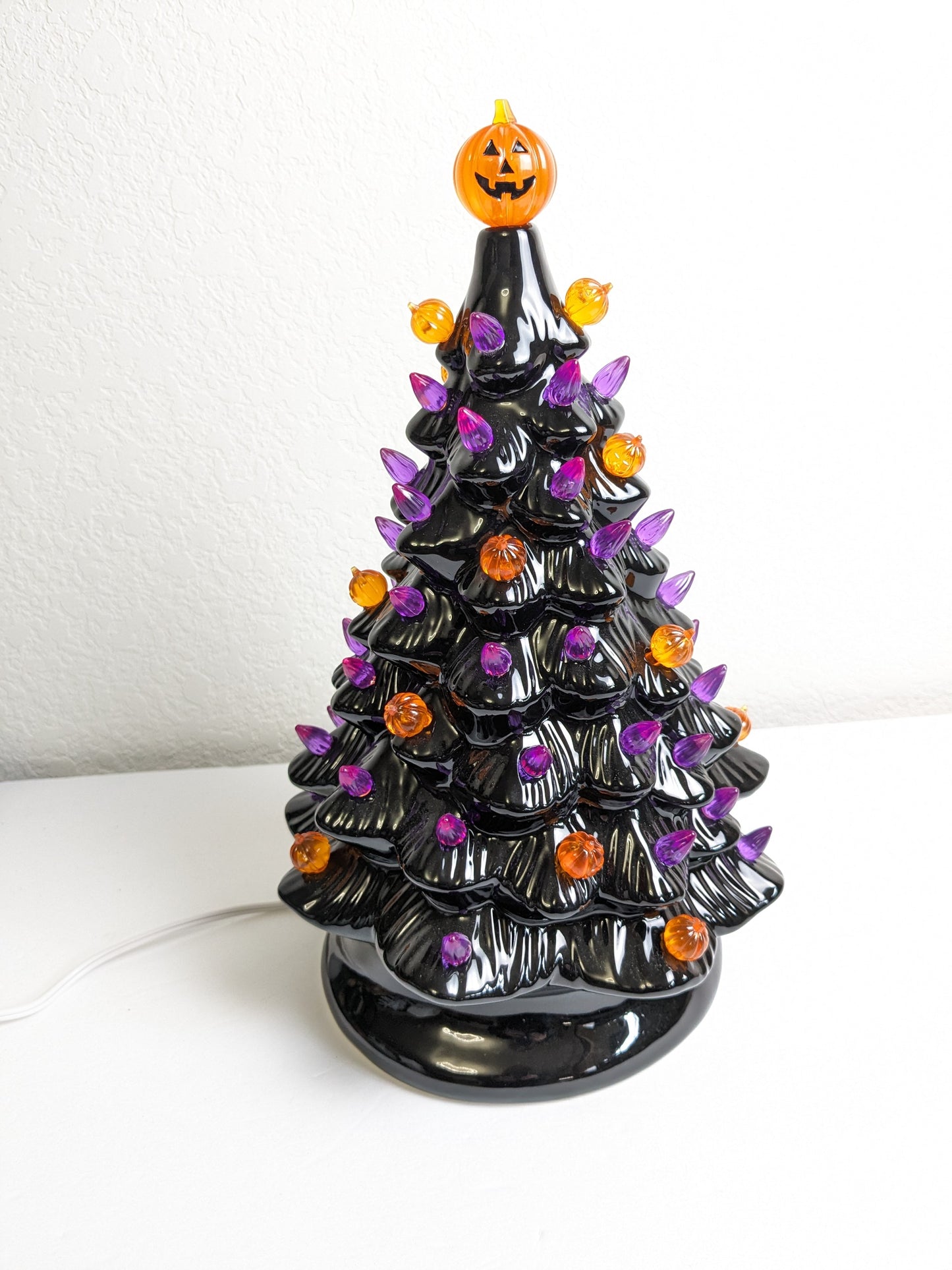 Haunted Halloween Ceramic Light Up 13" Tree