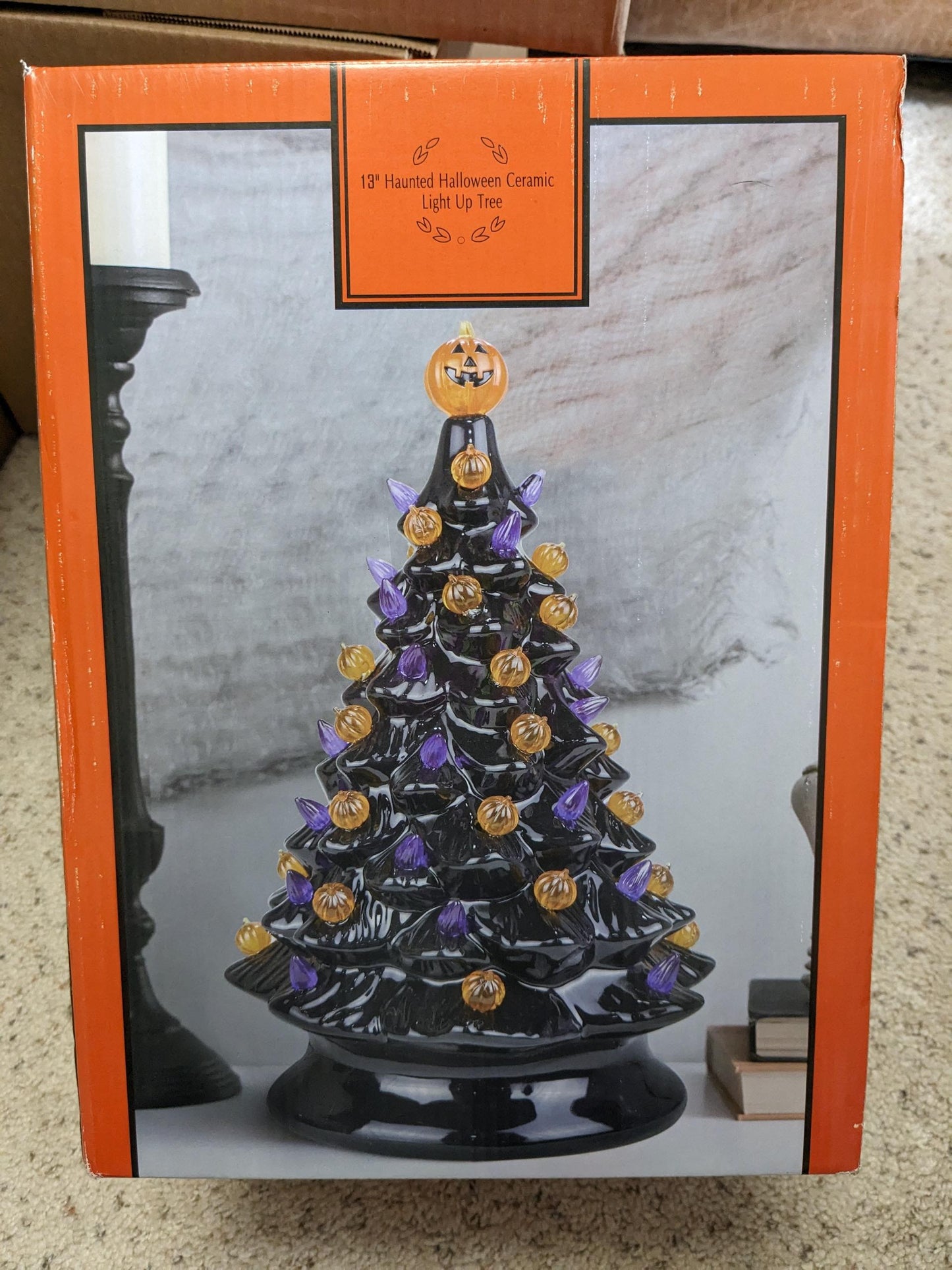 Haunted Halloween Ceramic Light Up 13" Tree