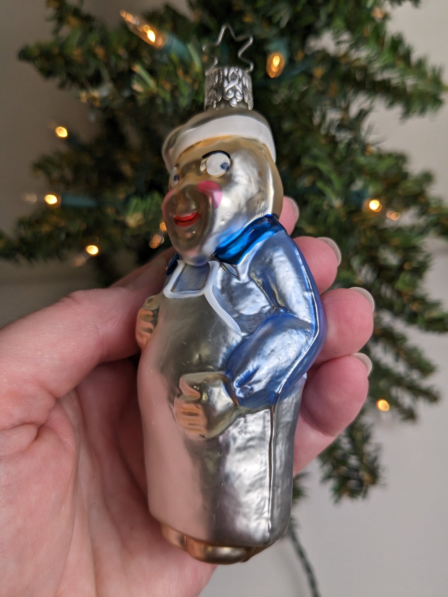 Baker Chef Santa Inge Glas Vintage Christmas Ornament
