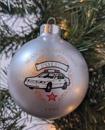 Vintage Police Christmas Ornament