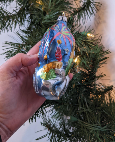 Krebs 1999 2000 New Year's Christmas Ornament