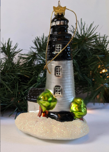 Beaufort Lighthouse Glass Ornament