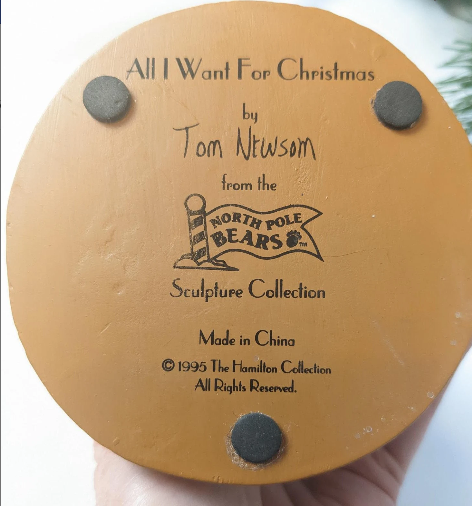 Vintage 1995 Tom Newsom All I Want for Christmas Figurine