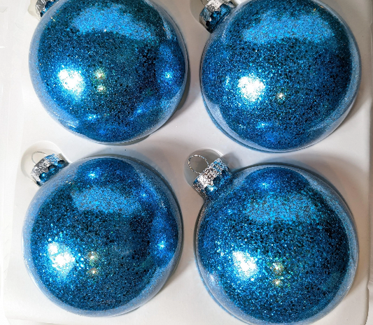 Turquoise Christmas Ornaments Vintage