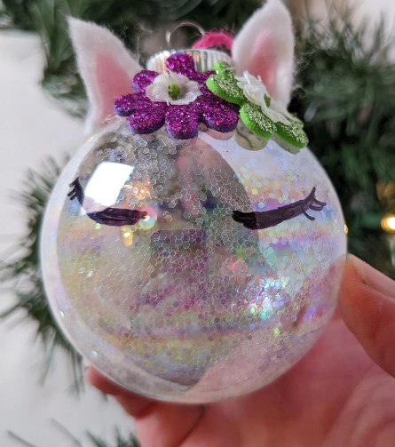 Unicorn Head Christmas Ornaments